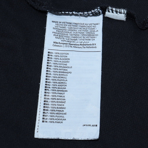 Nike Men’s Black Cotton Polo Shirt XL Classic Sportswear