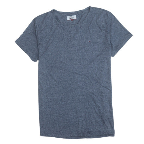 Tommy Hilfiger Men's Grey Cotton Crew Neck Short Sleeve T-Shirt M