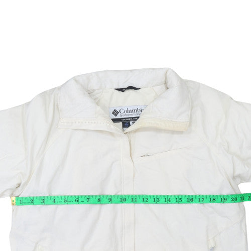 Columbia Women's White Full Zip Insulated Jacket L Nylon Blend
