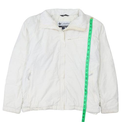 Columbia Women's White Full Zip Insulated Jacket L Nylon Blend