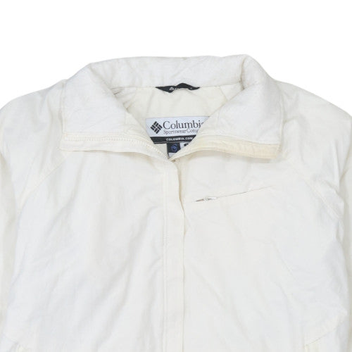 Columbia Women's White Full Zip Insulated Jacket L Nylon Blend