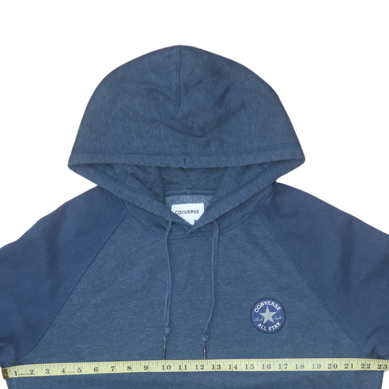 Converse Men's Blue Pullover Hoodie M Regular Fit Cotton Blend