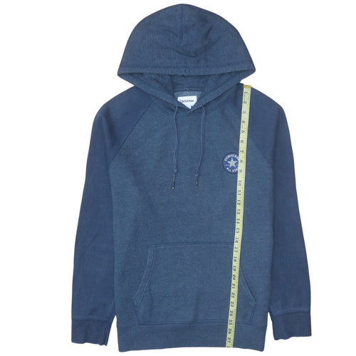 Converse Men's Blue Pullover Hoodie M Regular Fit Cotton Blend