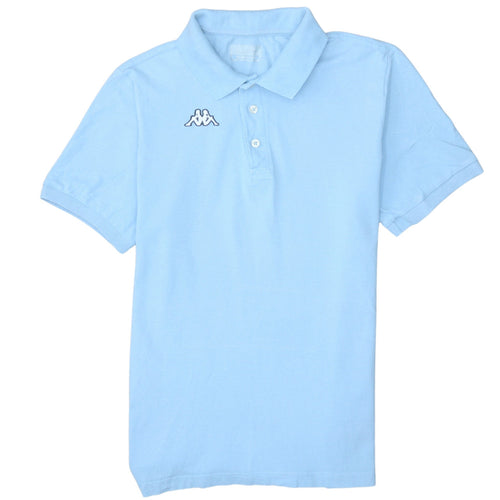 Kappa Men’s Blue Cotton Short Sleeve Polo Shirt Medium