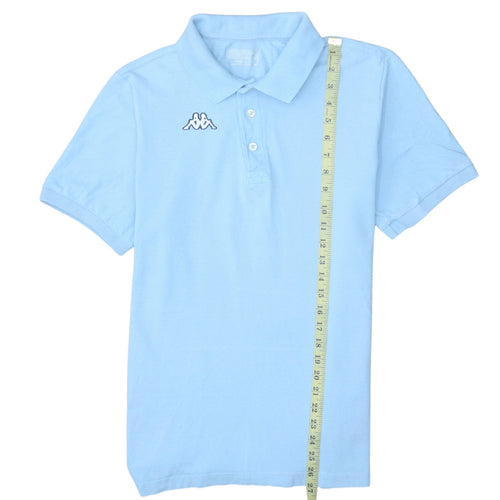 Kappa Men’s Blue Cotton Short Sleeve Polo Shirt Medium