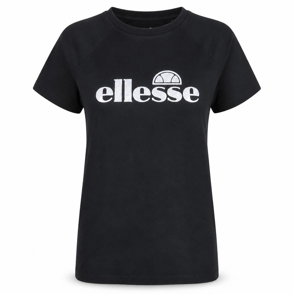 Ellesse Womens Black Cotton Short Sleeve T-Shirt Size 12