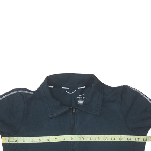 Nike Women Black Dri-FIT Full Zip Hoodie Jacket M Running