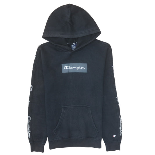 Champion Men's Black XS Pullover Hoodie with Logo Graphic