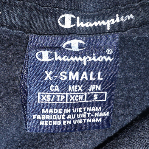 Champion Men's Black XS Pullover Hoodie with Logo Graphic