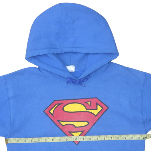 Gildan Men's Blue Superman Logo Pullover Hoodie Size S Fleece
