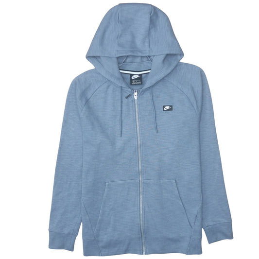 Nike Men's Blue Full Zip Hoodie Size M Lightweight Cotton Blend