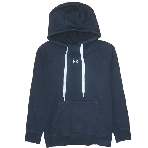 Under Armour Mens Black M Pullover Hoodie Cotton Blend Loose Fit