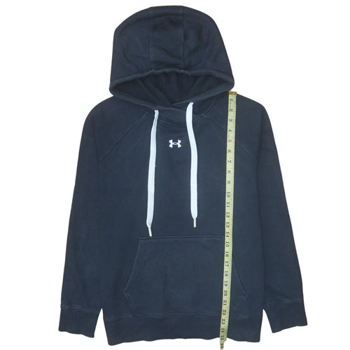 Under Armour Mens Black M Pullover Hoodie Cotton Blend Loose Fit