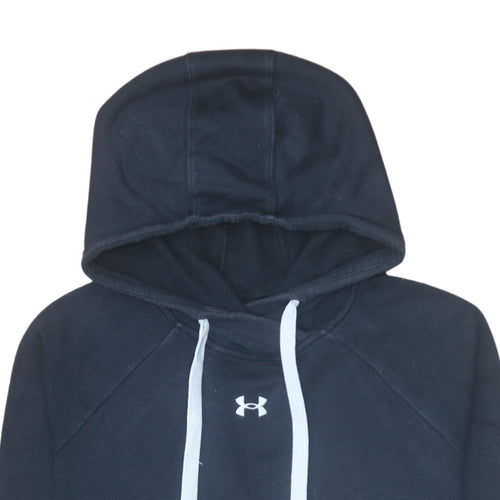 Under Armour Mens Black M Pullover Hoodie Cotton Blend Loose Fit
