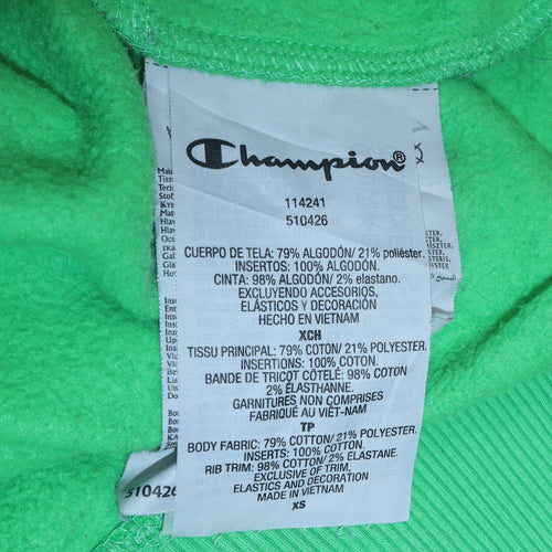 Champion Womens Green XS Pullover Hoodie Cotton Blend Casual
