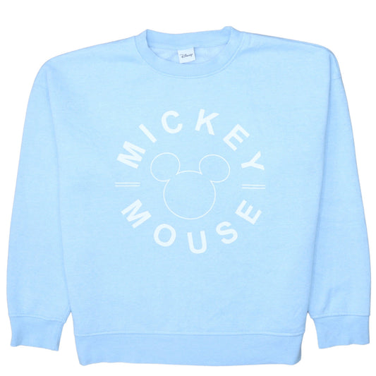 Disney Primark Women Blue Mickey Mouse Pullover Sweatshirt Size M
