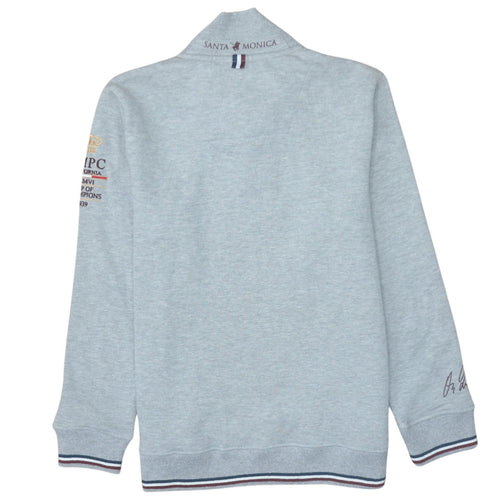 Santa Monica Polo Club Boys Grey 13 Years 1/4 Zip Sweatshirt