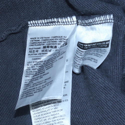 Levi's Women's Black Pullover Hoodie Small Graphic Print Logo