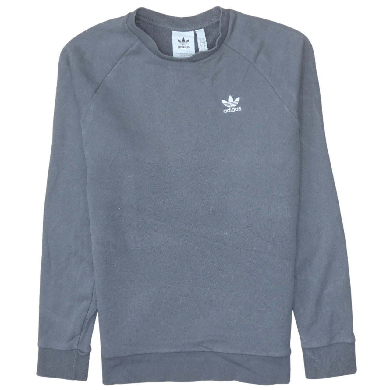 Adidas Men's Grey Crew Neck Pullover Sweatshirt Size S