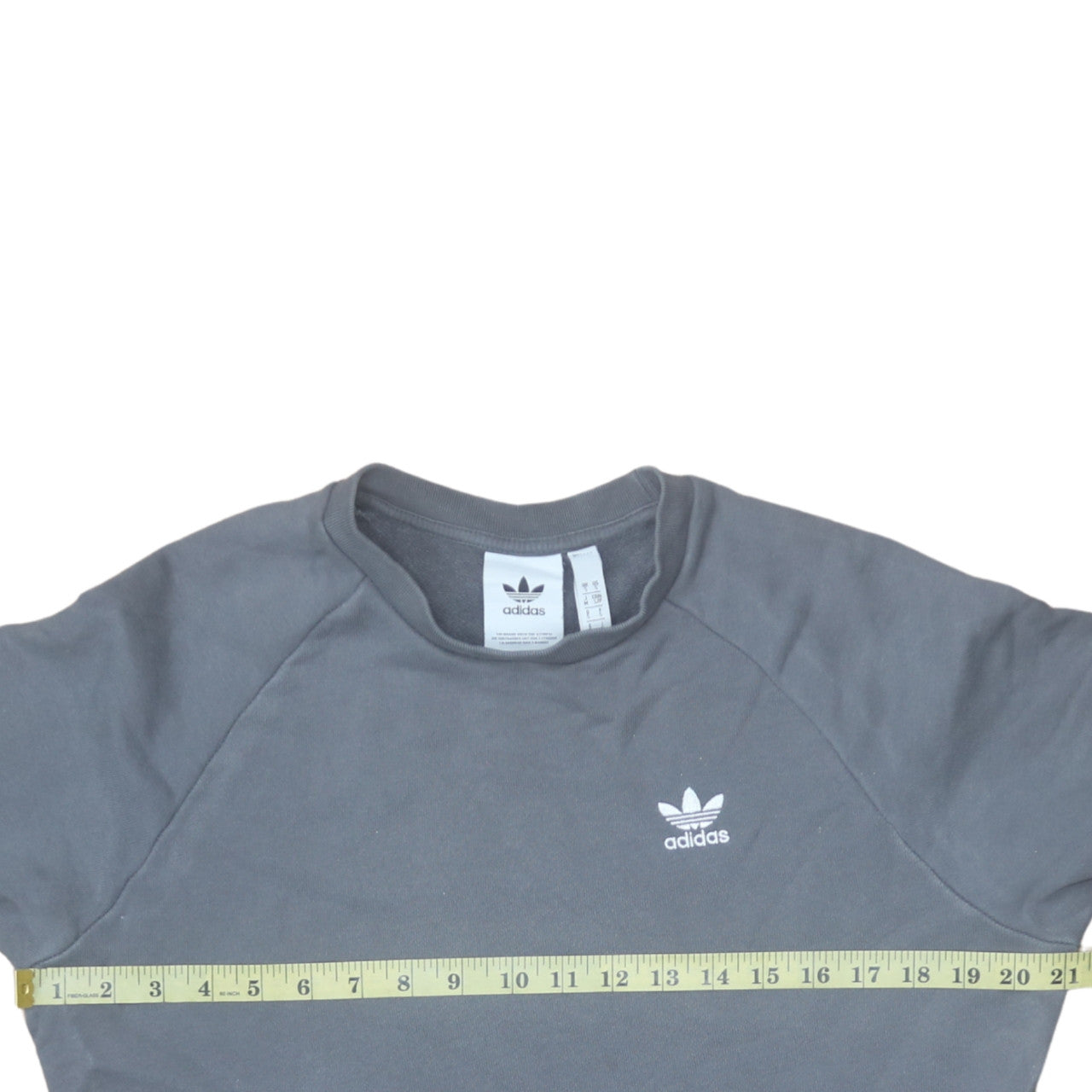 Adidas Men's Grey Crew Neck Pullover Sweatshirt Size S