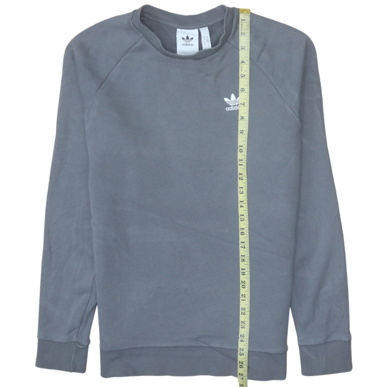 Adidas Men's Grey Crew Neck Pullover Sweatshirt Size S