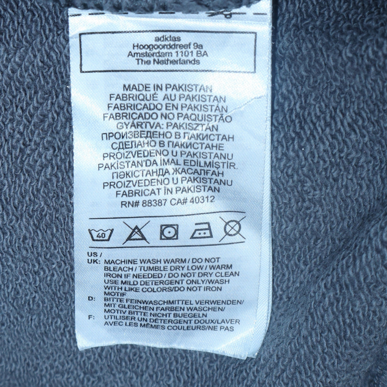 Adidas Men's Grey Crew Neck Pullover Sweatshirt Size S