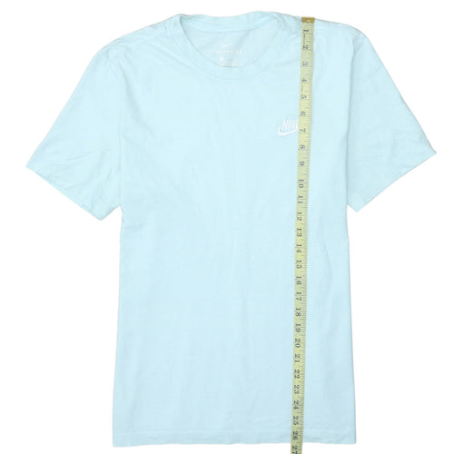 Nike Women Blue Basic Short Sleeve T-Shirt Size M