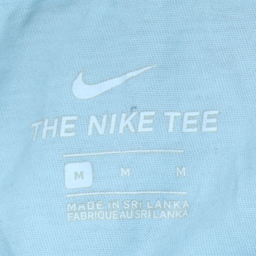 Nike Women Blue Basic Short Sleeve T-Shirt Size M