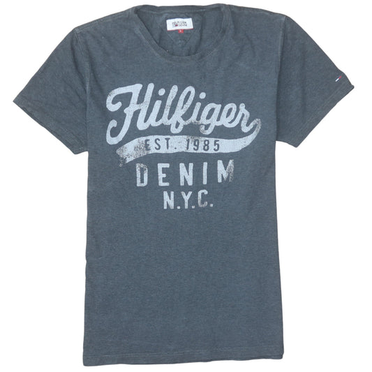 Tommy Hilfiger Denim Men's Grey Graphic Print T-Shirt Size L