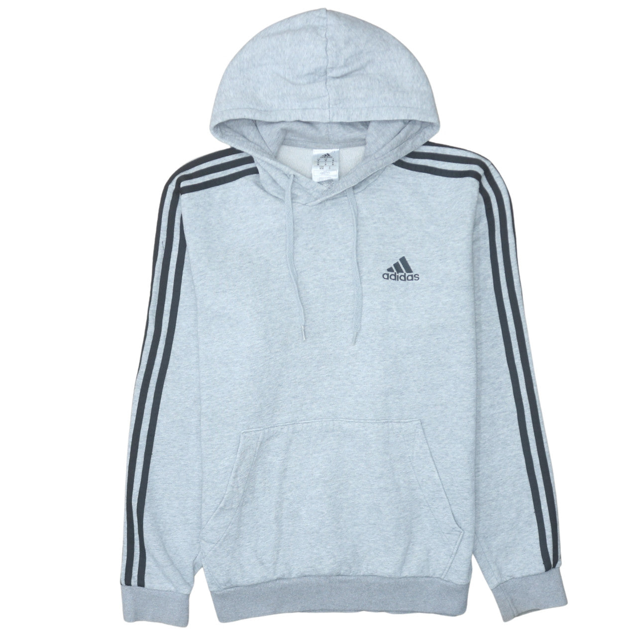 Adidas Men's Grey Pullover Hoodie Medium Regular Fit Sportswear