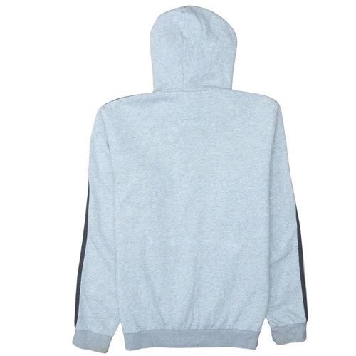 Adidas Men's Grey Pullover Hoodie Medium Regular Fit Sportswear