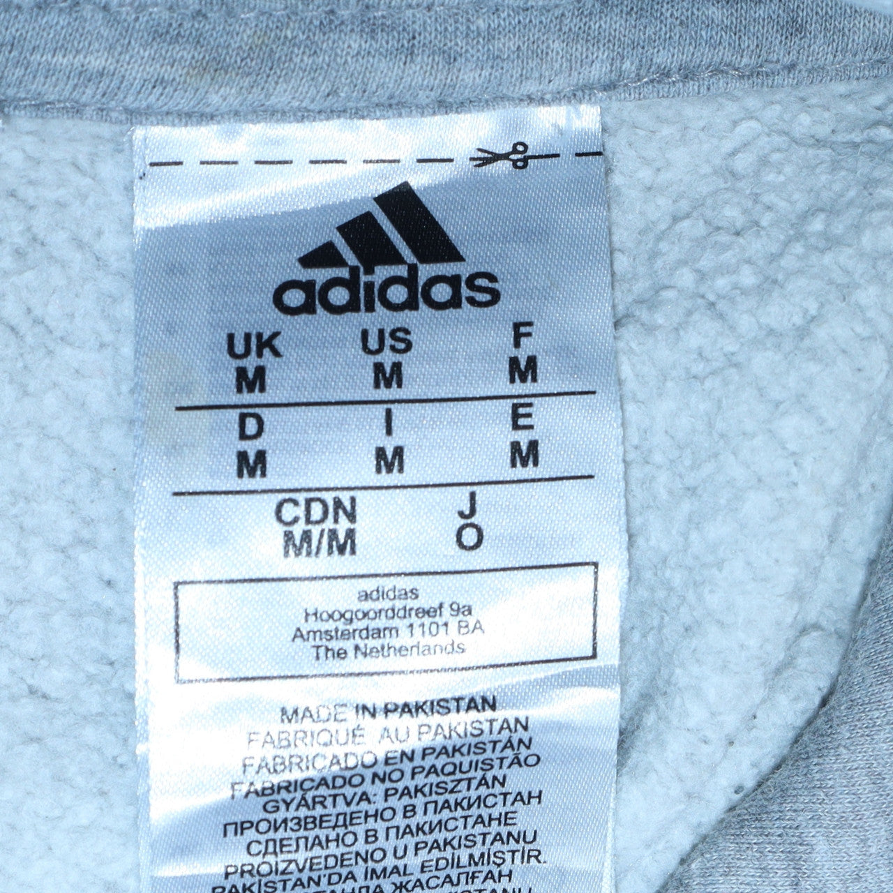 Adidas Men's Grey Pullover Hoodie Medium Regular Fit Sportswear