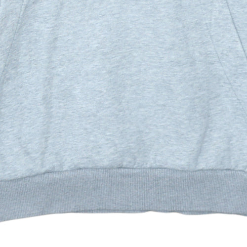 Adidas Men's Grey Pullover Hoodie Medium Regular Fit Sportswear