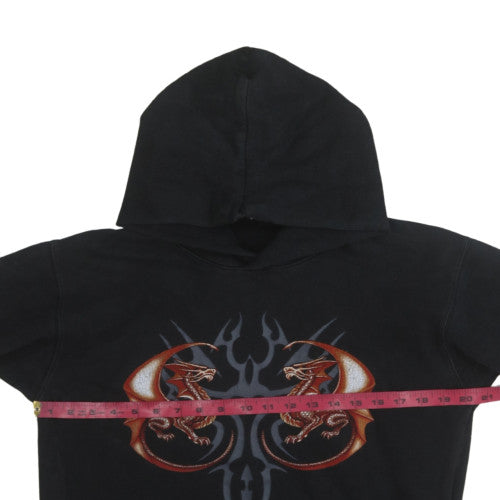 Rock@Tees Men's Black Dragon Gothic Pullover Hoodie M