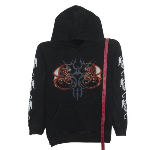 Rock@Tees Men's Black Dragon Gothic Pullover Hoodie M