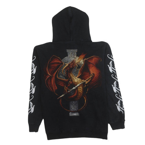 Rock@Tees Men's Black Dragon Gothic Pullover Hoodie M