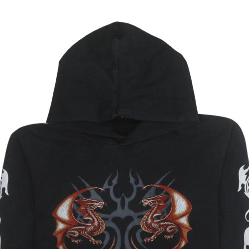 Rock@Tees Men's Black Dragon Gothic Pullover Hoodie M