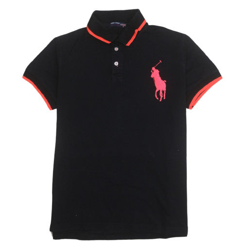 Ralph Lauren Polo Sport Men's Black Slim Fit Cotton Polo Shirt S