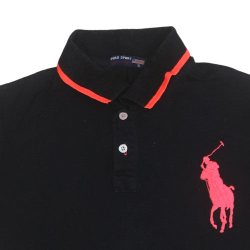 Ralph Lauren Polo Sport Men's Black Slim Fit Cotton Polo Shirt S
