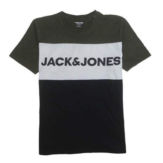 Jack & Jones Men's Multicoloured XL Crew Neck Colourblock T-Shirt