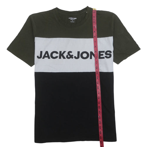 Jack & Jones Men's Multicoloured XL Crew Neck Colourblock T-Shirt