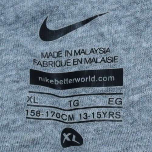 Nike Teens Black Full Zip Hoodie XL Fleece Sweatshirt