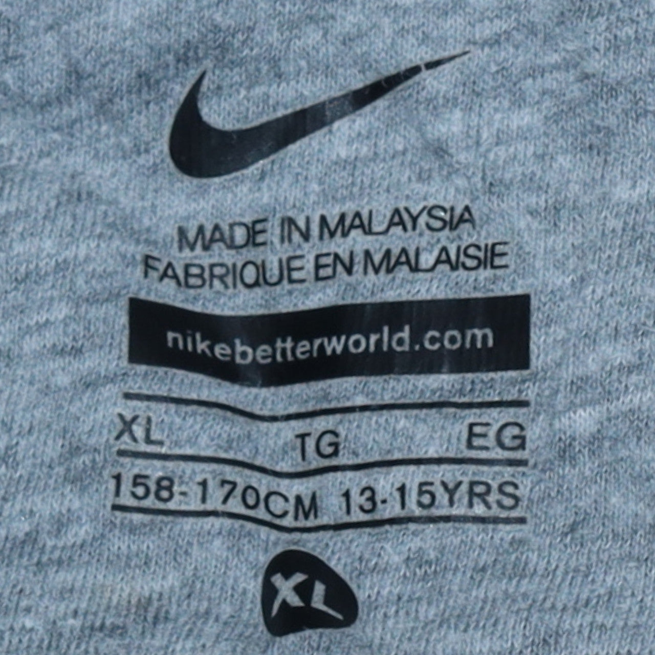 Nike Teens Black Full Zip Hoodie XL Fleece Sweatshirt