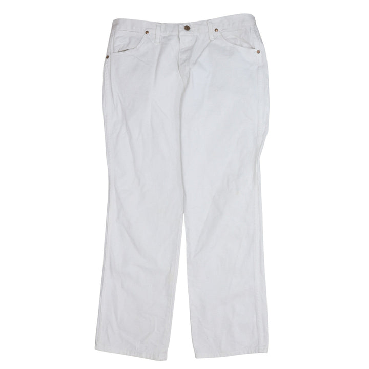 Wrangler Men's White Straight Leg Denim Jeans Size Regular