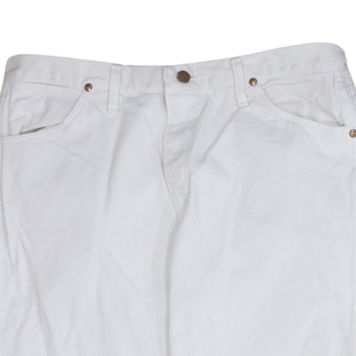 Wrangler Men's White Straight Leg Denim Jeans Size Regular