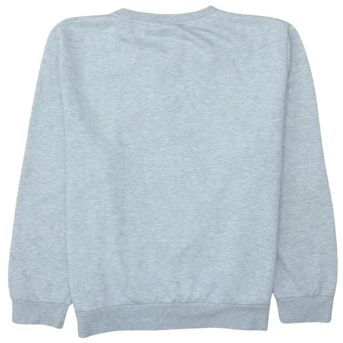 Disney Women’s Grey Stitch Sweatshirt L 14/16 Pullover Crew Neck