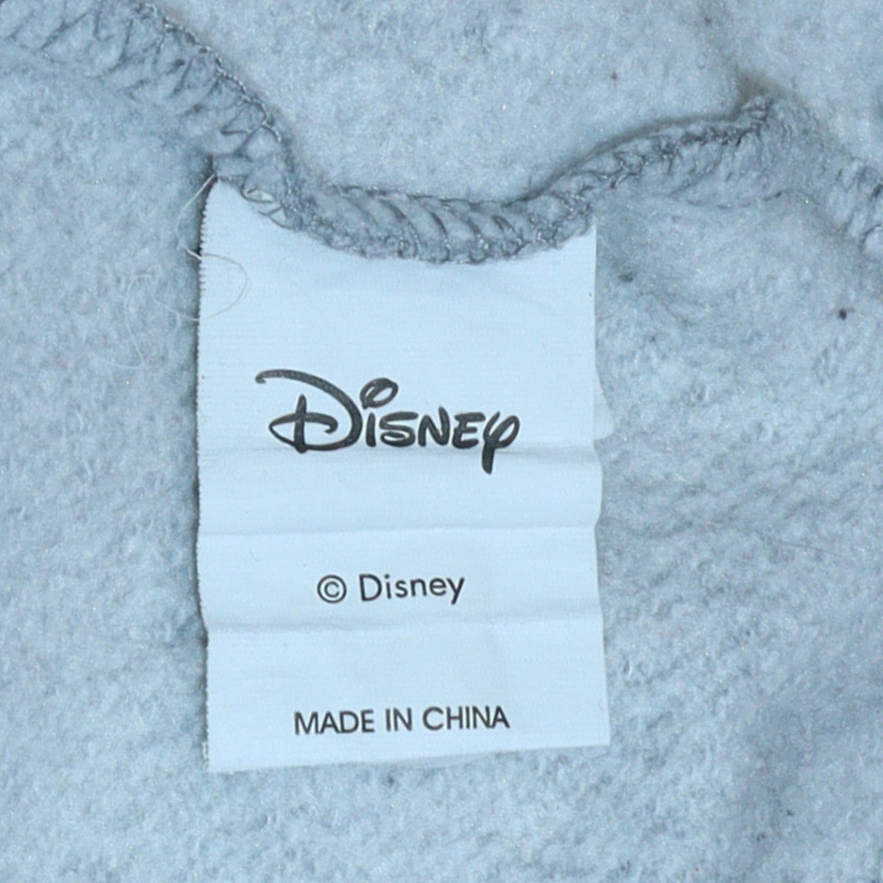 Disney Women’s Grey Stitch Sweatshirt L 14/16 Pullover Crew Neck