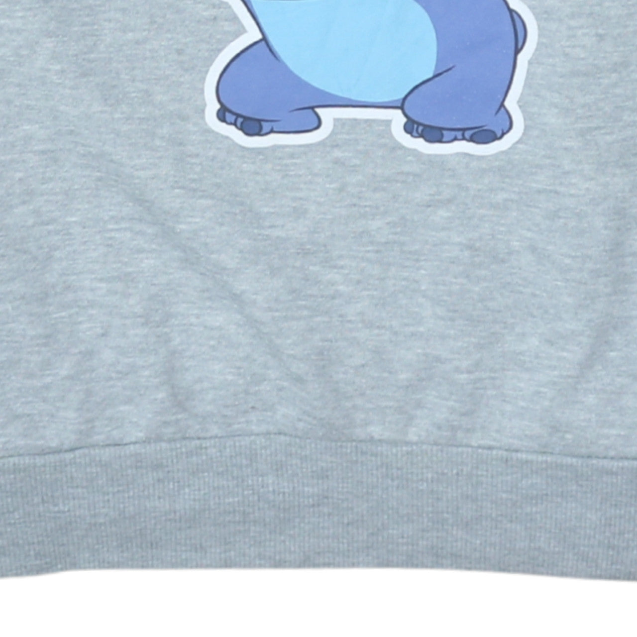 Disney Women’s Grey Stitch Sweatshirt L 14/16 Pullover Crew Neck