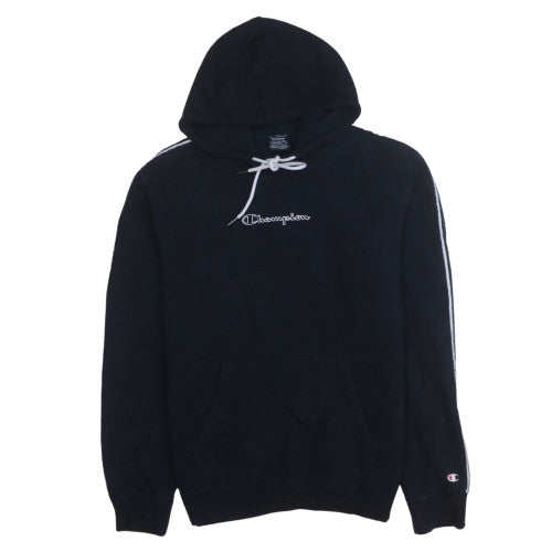 Champion Men's Black Medium Pullover Hoodie with Embroidered Logo