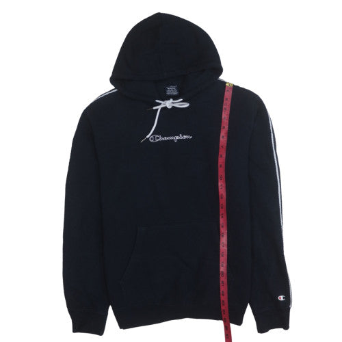 Champion Men's Black Medium Pullover Hoodie with Embroidered Logo
